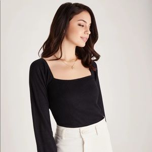 Backyard Roses Charlie Sweater Top Black Size XS